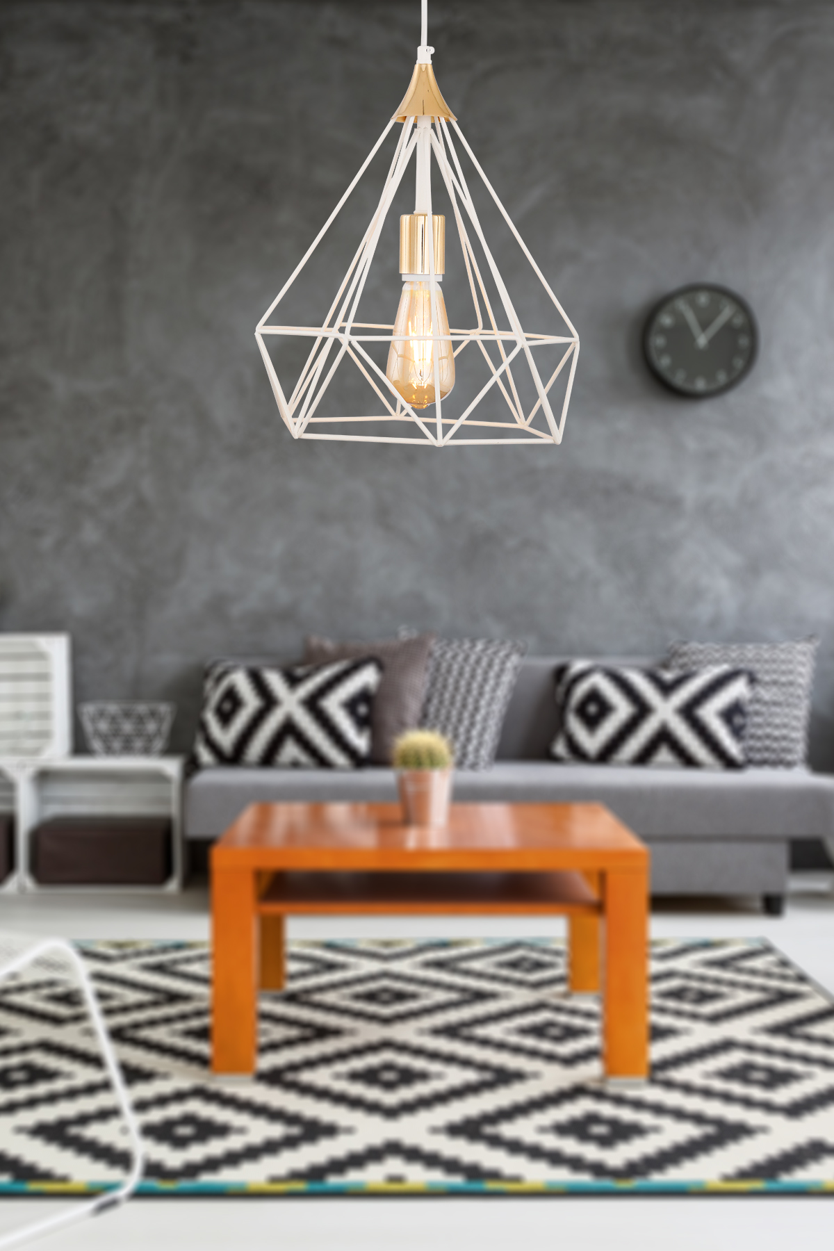 Sude Chandelier White